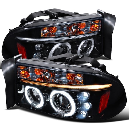 Spec-D Tuning 97-04 Dodge Dakota Halo Projector Headlight 2LHP-DAK97G-TM